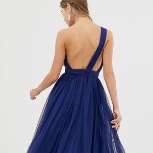 ASOS Design One Shoulder Tulle Evening Dress